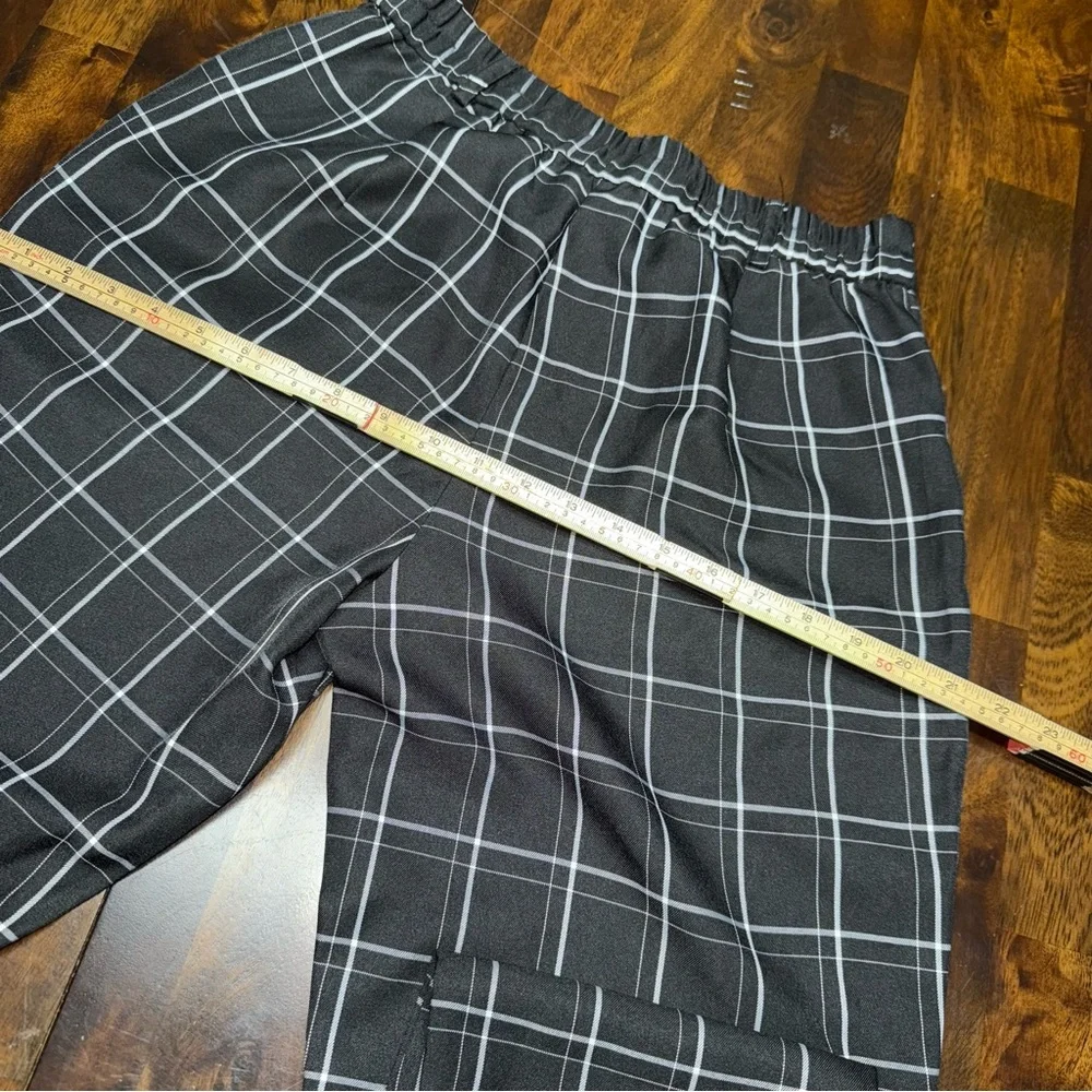 Grace Karin Black and White Dress Pants with Windowpane Pattern - Picture 8 of 8